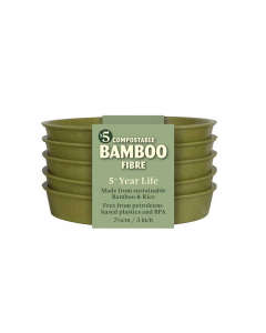 Haxnicks 3" Bamboo Saucers - Sage Green (Packs of 5)